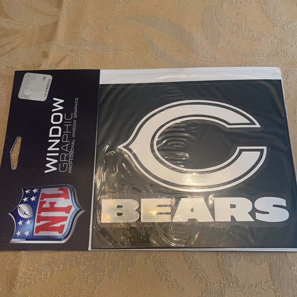 6” NFL Chicago Bears window graphic